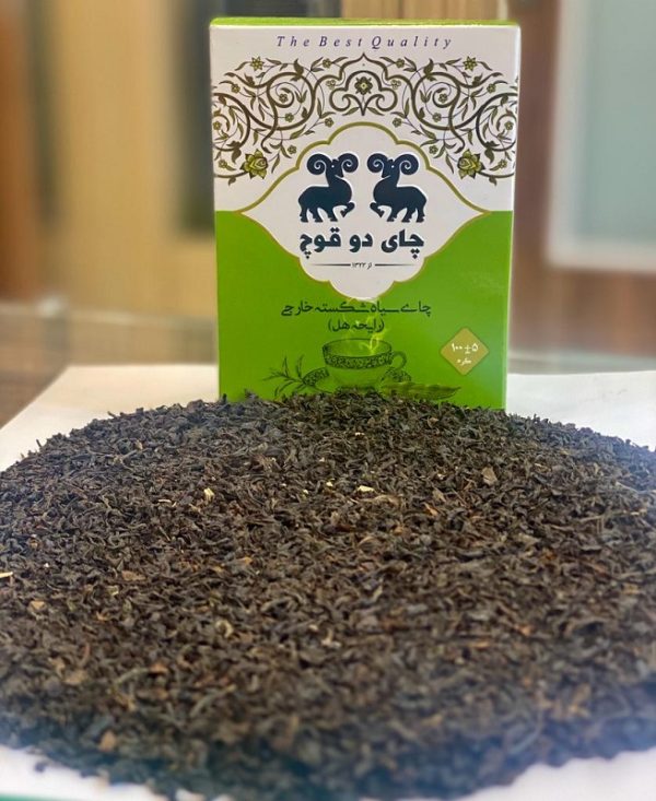 چای سیاه شکسته دو قوچ با رایحه هل 100 گرمی - تصویر 2